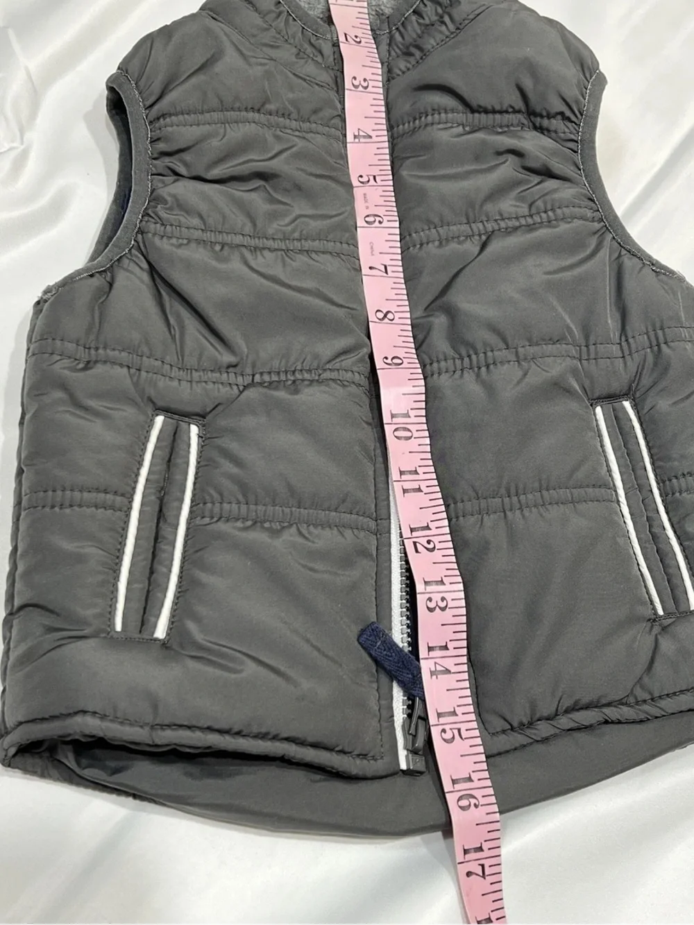 Carter’s Toddler Boys Black Puffer Vest Full Zip Sleeveless Jacket Size 24M